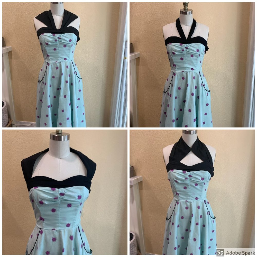 Vintage 1950's Polka Dot Sundress Size S